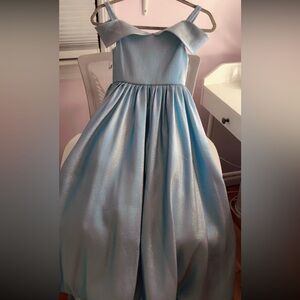 Shimmering Blue Kids Dress